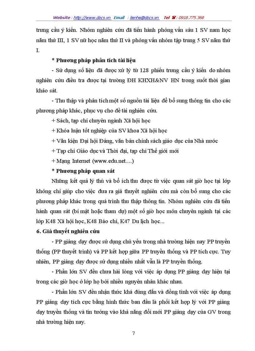 image for page Phản ứng của sinh viên trường ĐH KHXH NV đối với việc áp dụng phương pháp giảng dạy tích cực trong nhà trường hiện nay