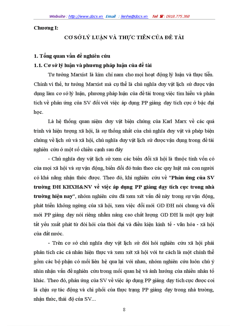 image for page Phản ứng của sinh viên trường ĐH KHXH NV đối với việc áp dụng phương pháp giảng dạy tích cực trong nhà trường hiện nay