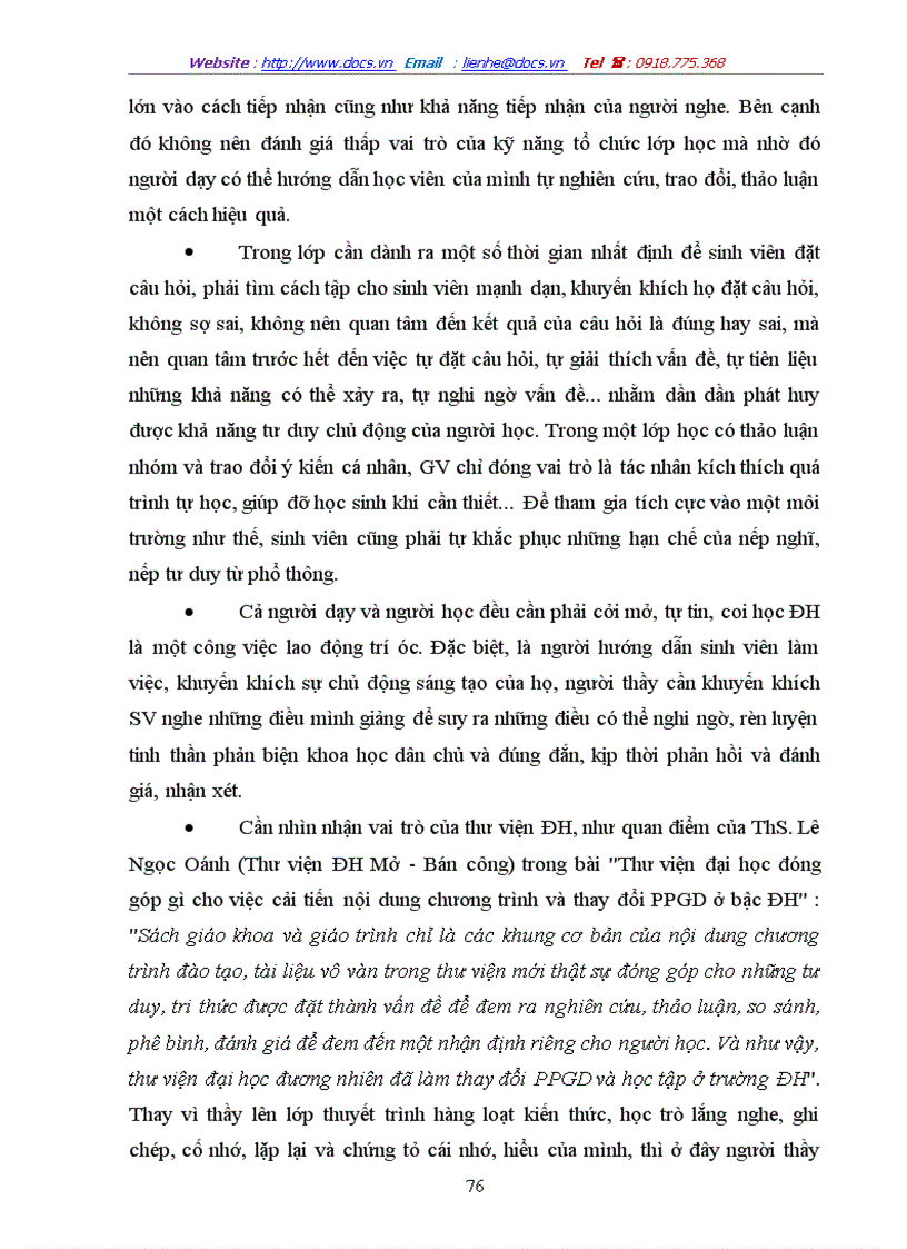 image for page Phản ứng của sinh viên trường ĐH KHXH NV đối với việc áp dụng phương pháp giảng dạy tích cực trong nhà trường hiện nay