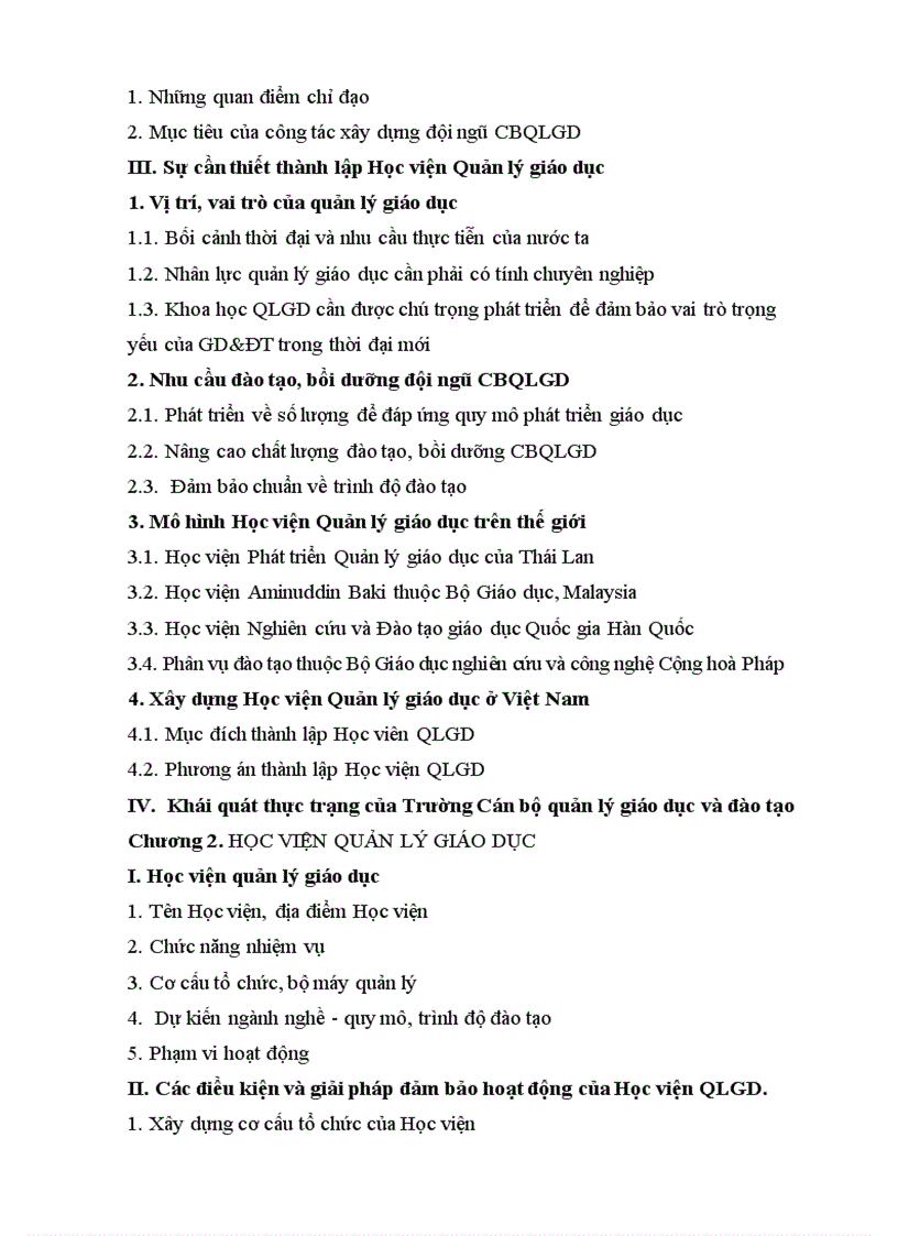 image for page Đề án thành lập Học viện Quản lý Giáo dục trên cơ sở Trường Cán bộ quản lý giáo dục và đào tạo