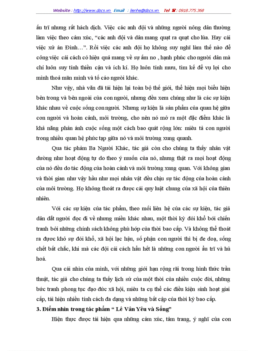 image for page Phân tích sự giống và khác nhau về điểm nhìn bên trong và bên ngoài của ba tác phẩm Ba Người Khác Văn Khoa Chân Dung Kí Lê Vân Yêu và sống