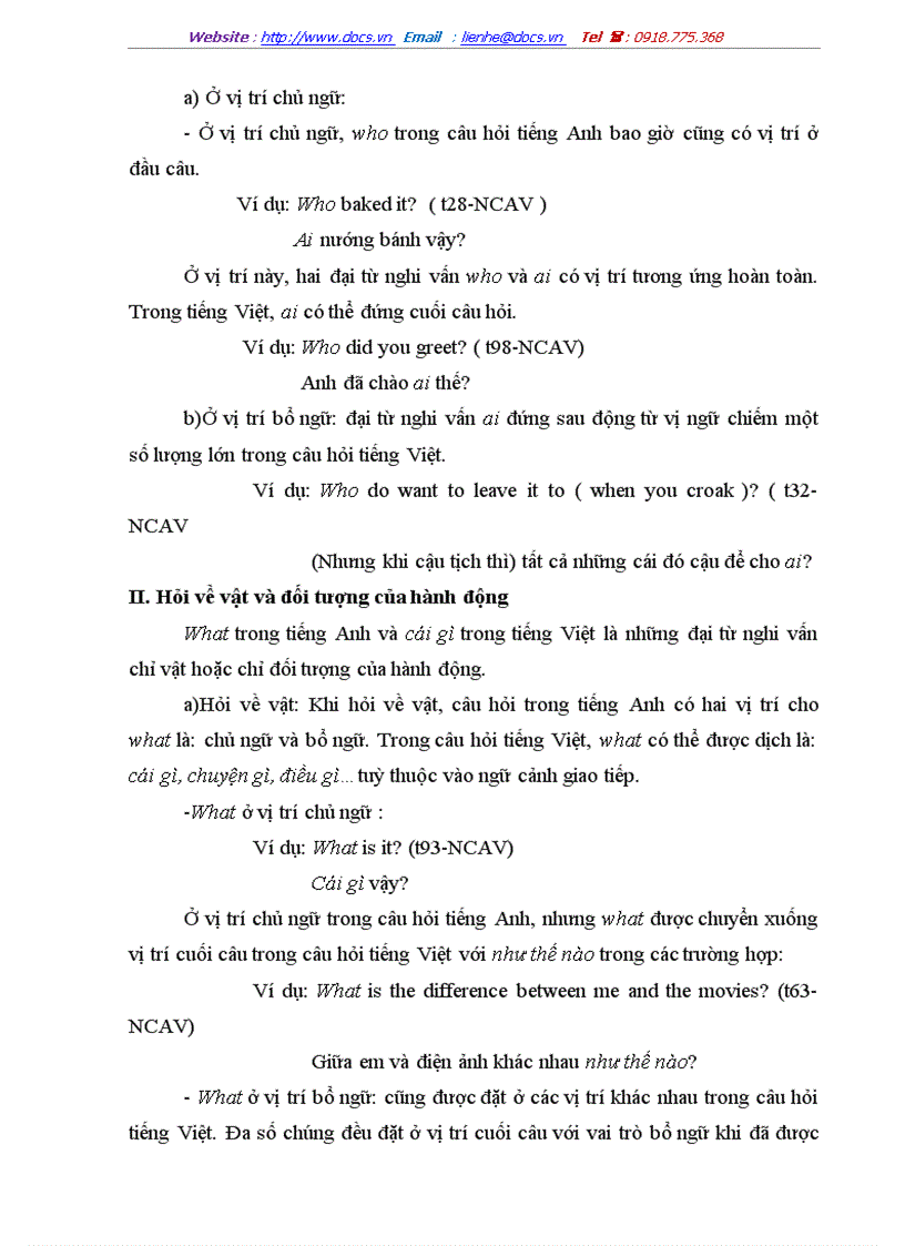 image for page Đối chiếu cấu trúc và phương thức biểu hiện của câu hỏi chính danh trong tiếng anh và tiếng việt tiểu loại câu hỏi có đại từ nghi vấn