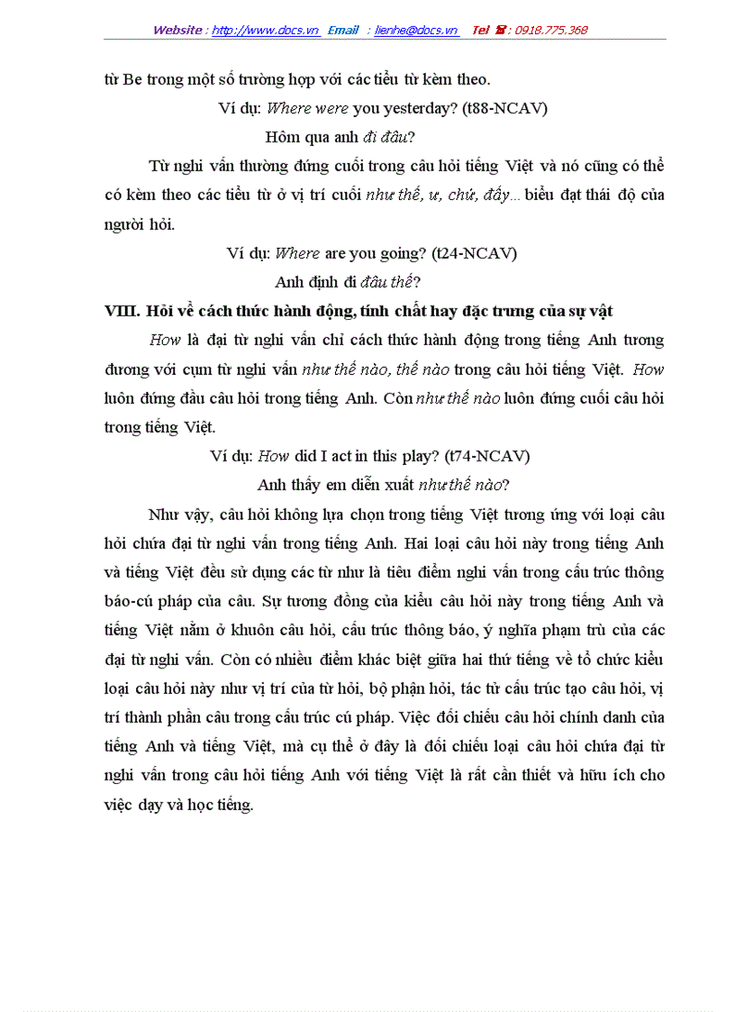 image for page Đối chiếu cấu trúc và phương thức biểu hiện của câu hỏi chính danh trong tiếng anh và tiếng việt tiểu loại câu hỏi có đại từ nghi vấn