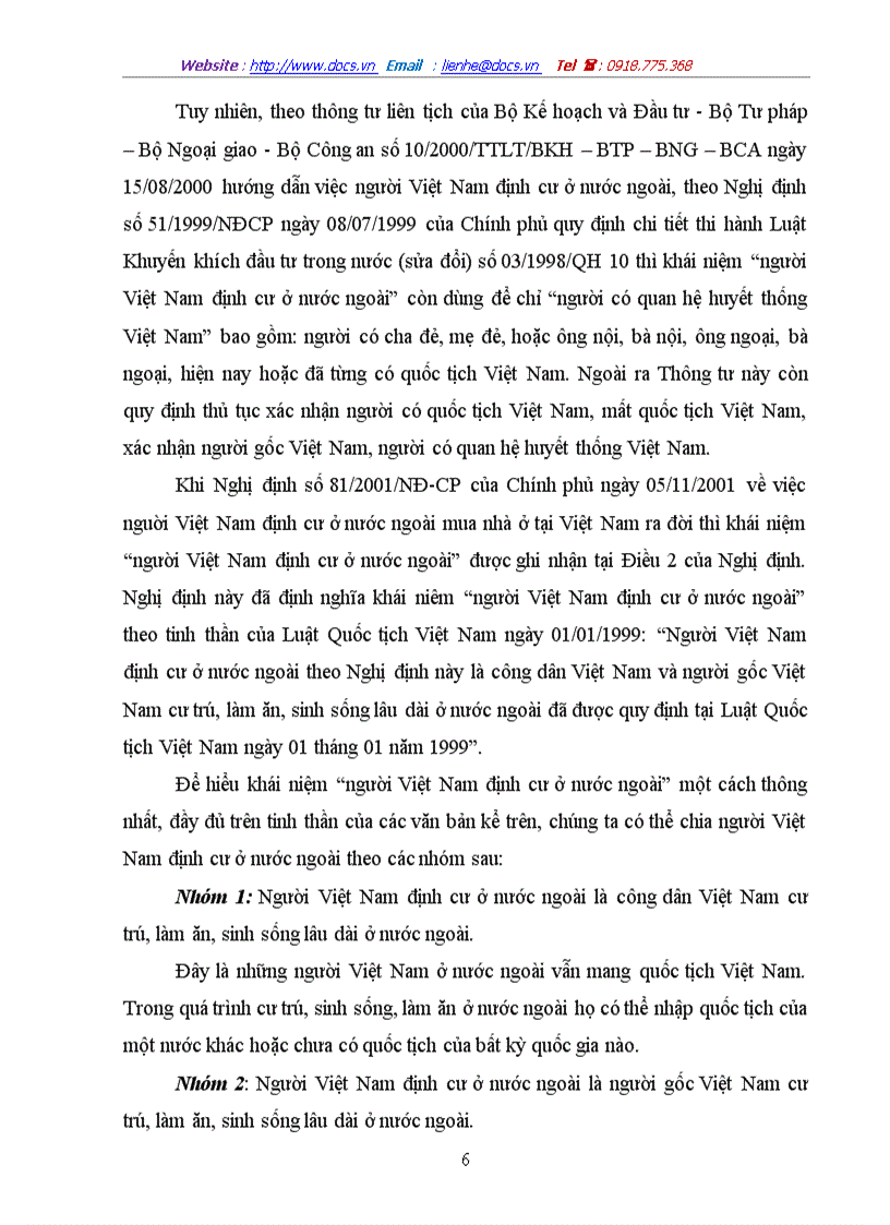 Quy chế pháp lý của người Việt Nam ở nước ngoài liên hệ với quy chế pháp lý của người Việt Nam tại Lào
