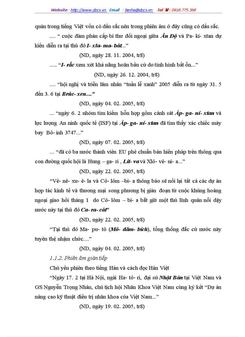 image for page Bước đầu khảo sát tình hình viết địa danh nước ngoài trên một số văn bản tiếng Việt hiện nay