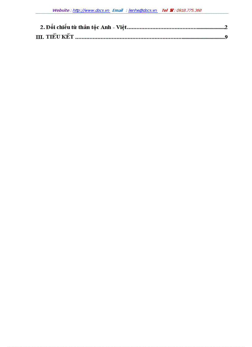 image for page Đối chiếu từ thân tộc Anh Việt