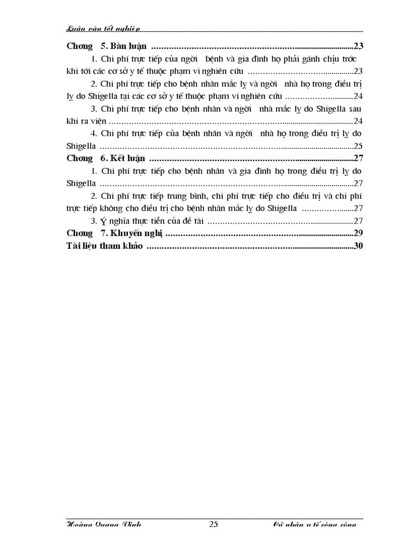 image for page Xác định và phân tích những chi phí trực tiếp mà bệnh nhân và gia đình phải gánh chịu do mắc lỵ Shigella