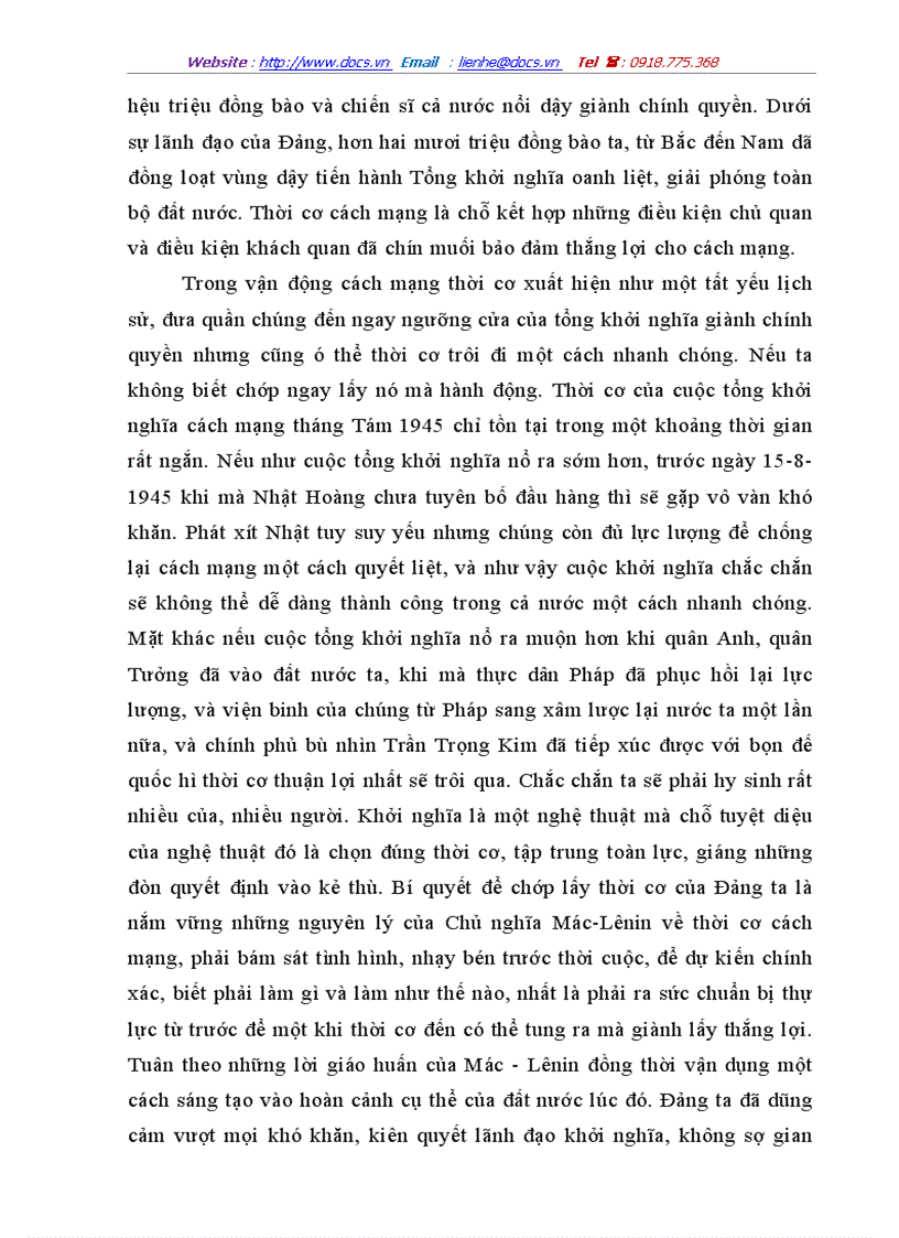 image for page Nghệ thuật Tạo thời cơ và chớp thời cơ của trong cách mạng tháng Tám năm 1945 của Đảng