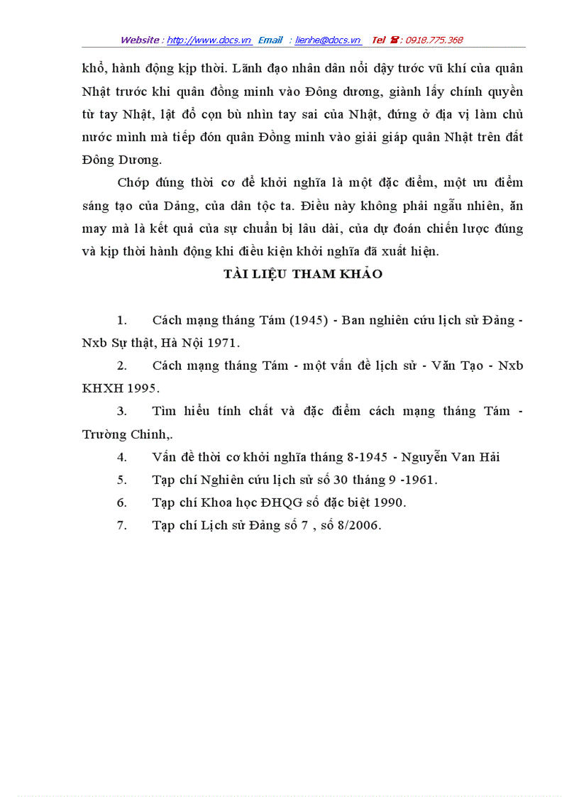 image for page Nghệ thuật Tạo thời cơ và chớp thời cơ của trong cách mạng tháng Tám năm 1945 của Đảng