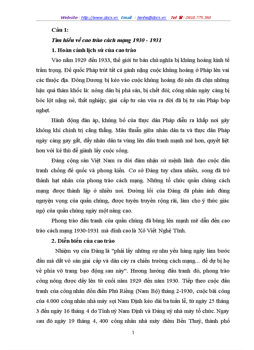 image for page Các câu hỏi về lịch sử vietjej nam 1930 1945