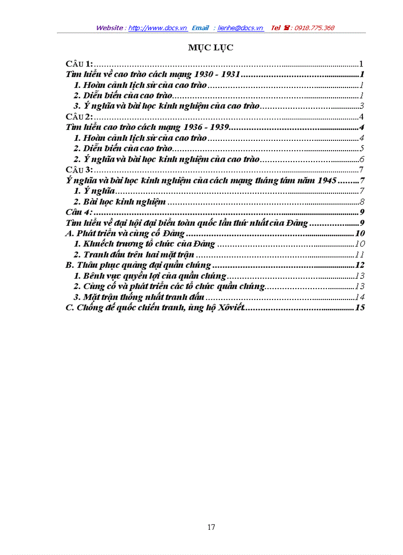 image for page Các câu hỏi về lịch sử vietjej nam 1930 1945