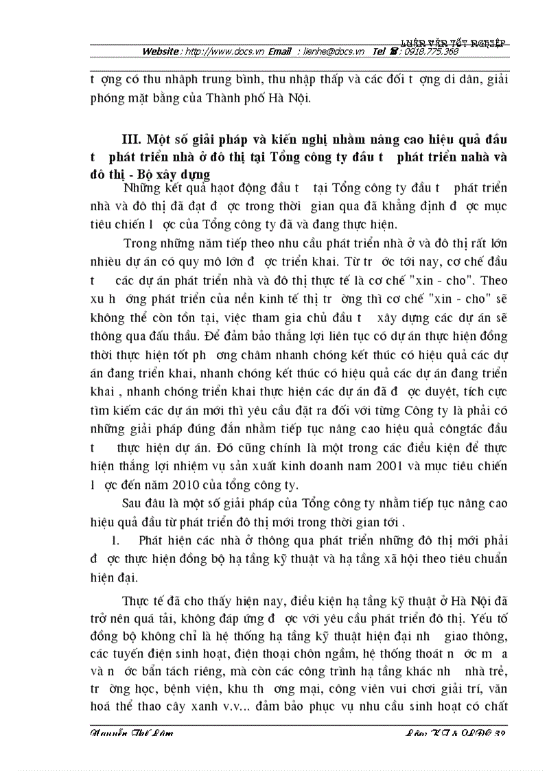 image for page Thực trạng và giải pháp về đầu tư phát triển nhà ở đô thị ở Tổng Công ty Đầu tư phát triển nhà và đô thị HUD Bộ Xây Dựng