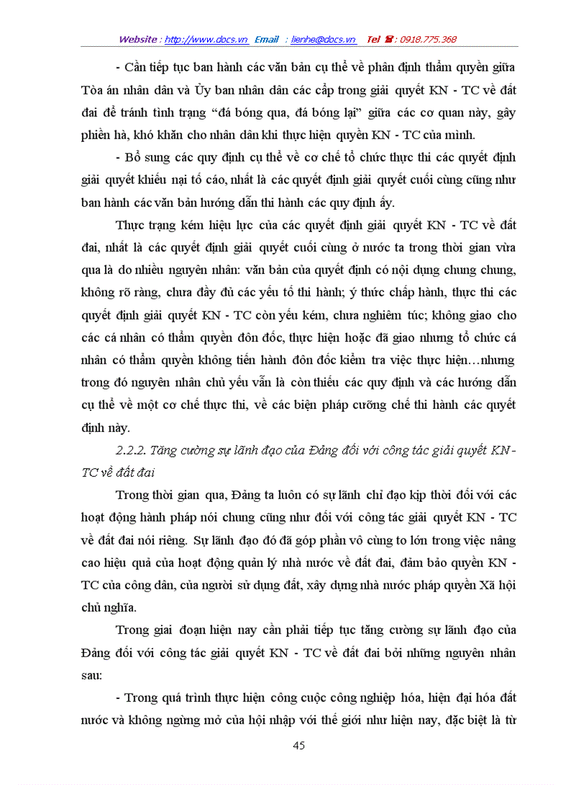 image for page Pháp luật về giải quyết khiếu nại tố cáo trong lĩnh vực quản lý và sử dụng đất đai