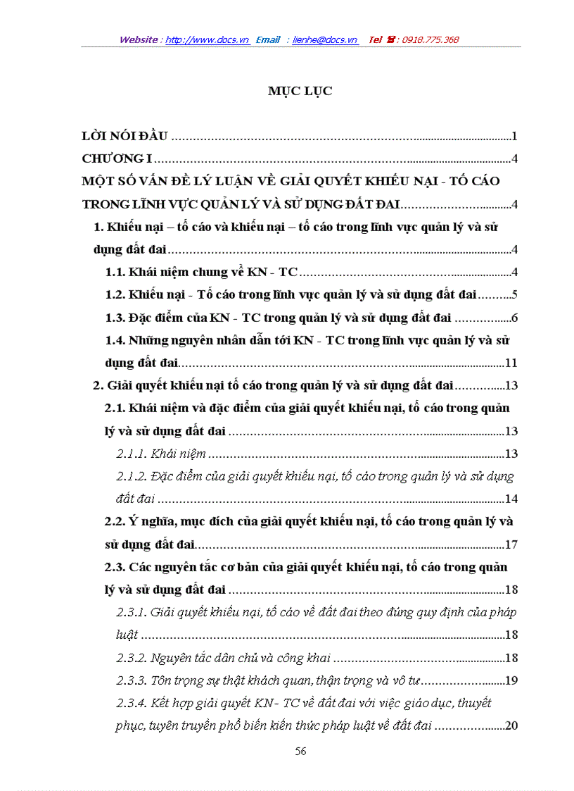 image for page Pháp luật về giải quyết khiếu nại tố cáo trong lĩnh vực quản lý và sử dụng đất đai