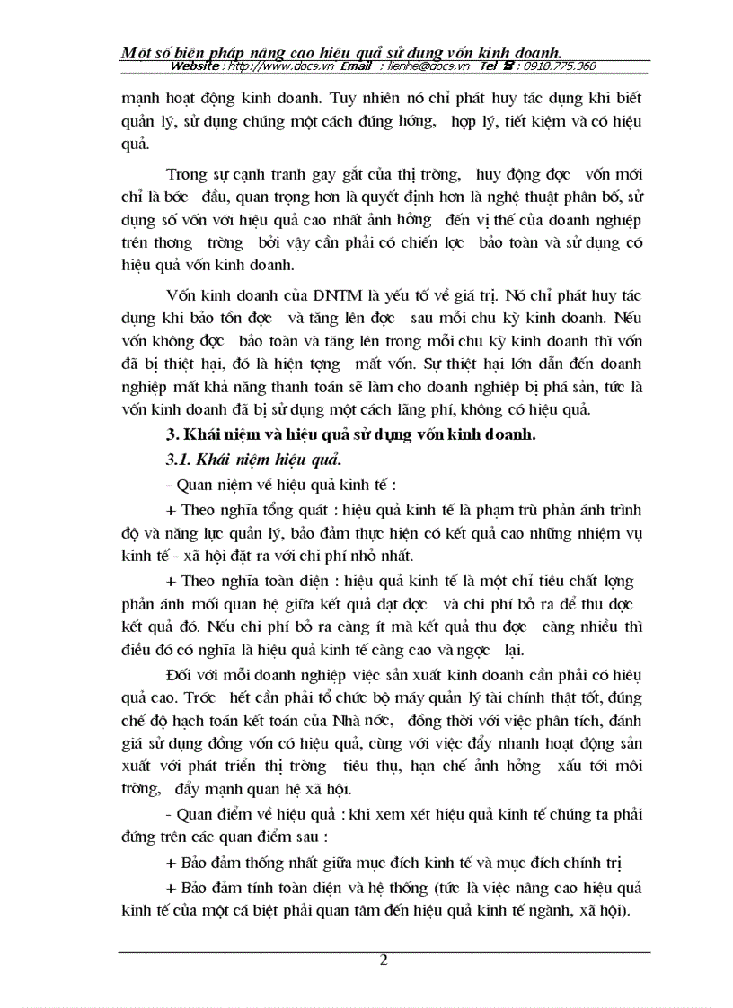 image for page Vốn kinh doanh và hiệu quả sử dụng vốn kinh doanh ở các doanh nghiệp thương mại