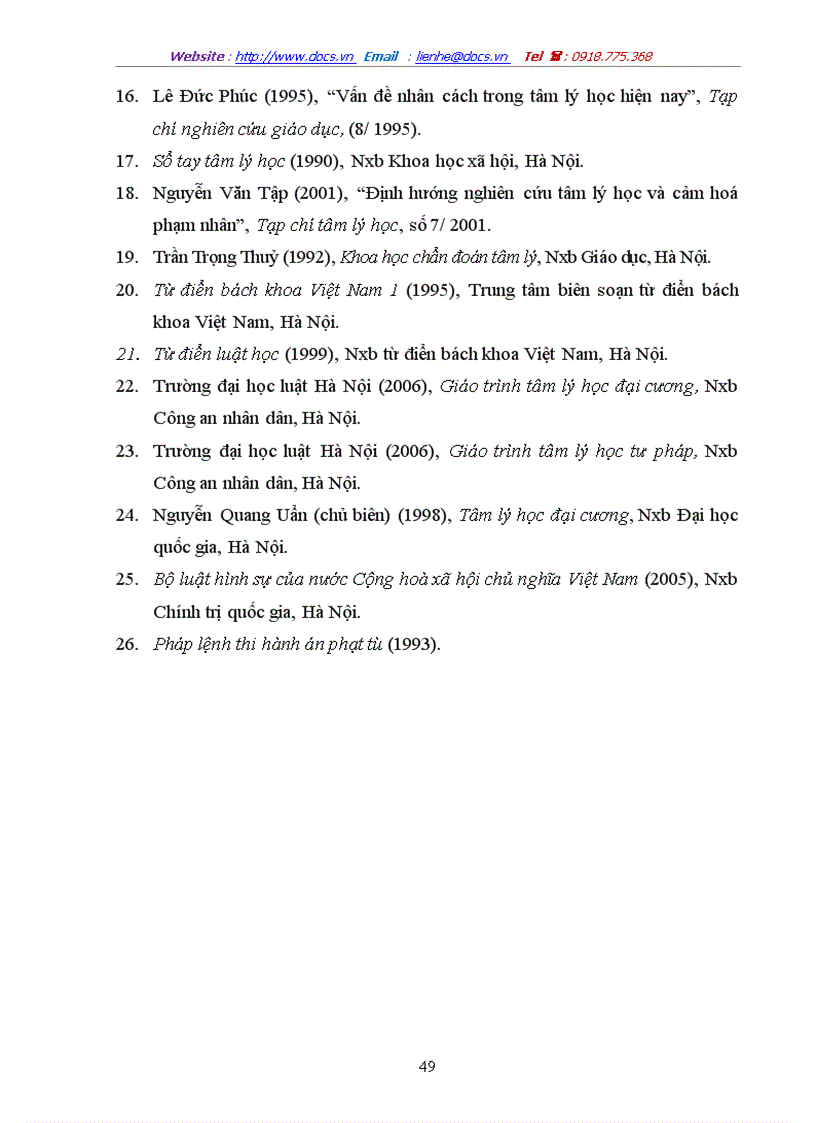 image for page Đặc điểm nhân cách của phạm nhân