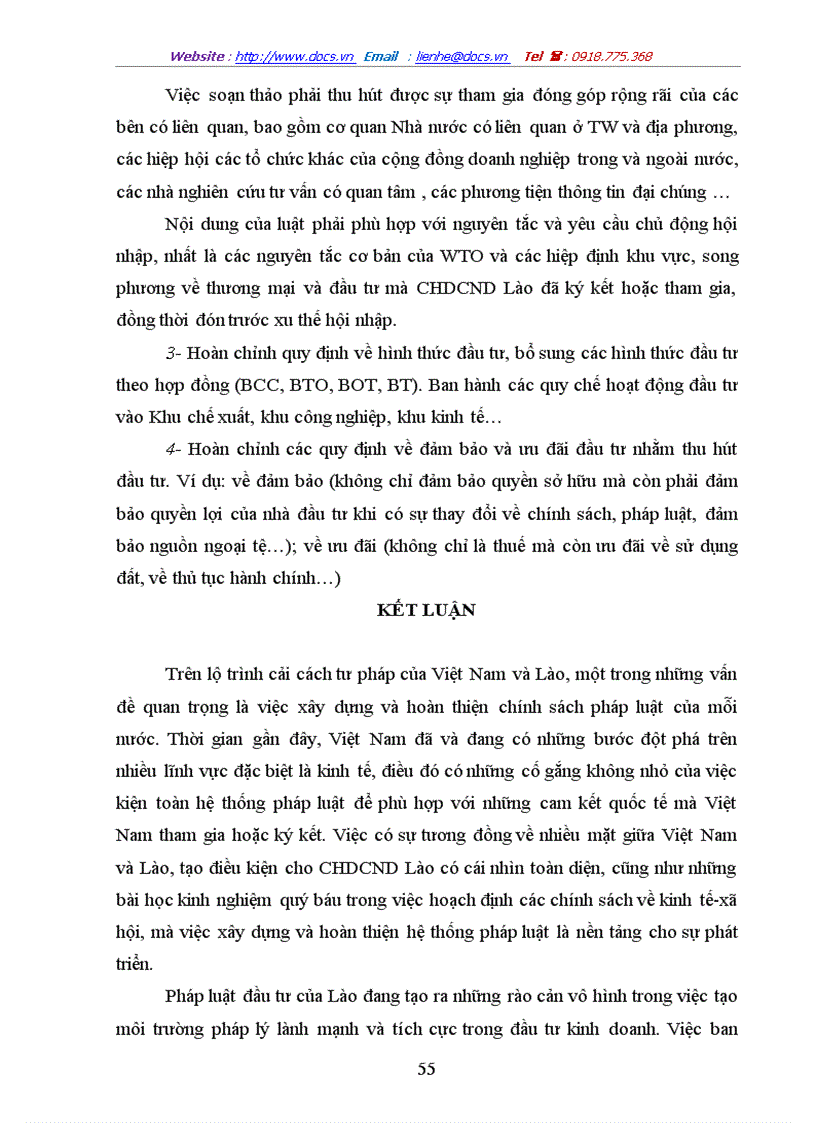 image for page Tìm hiểu pháp luật đầu tư của Việt Nam trong sự so sánh với pháp luật đầu tư của Lào