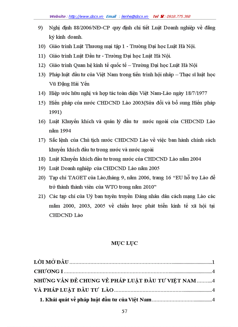 image for page Tìm hiểu pháp luật đầu tư của Việt Nam trong sự so sánh với pháp luật đầu tư của Lào