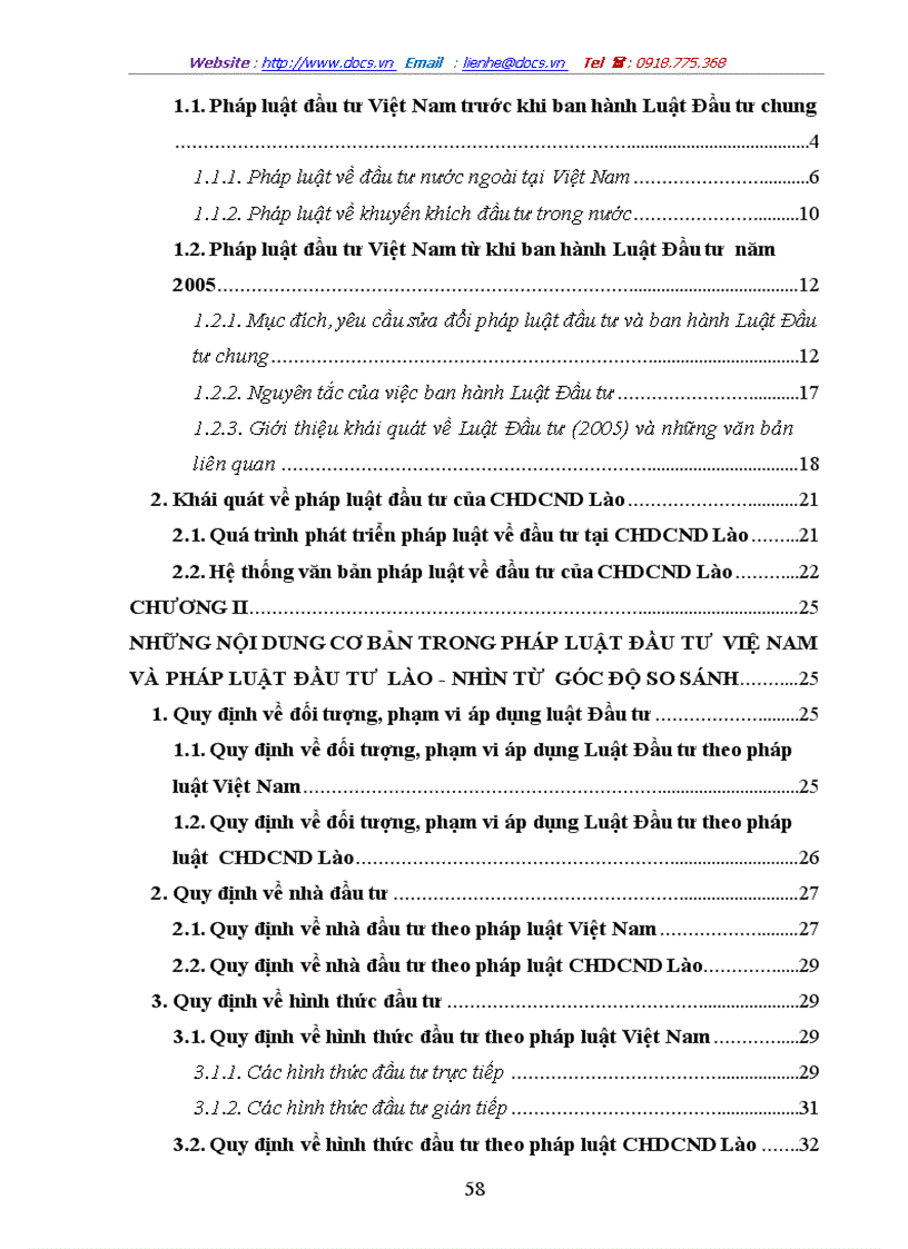 image for page Tìm hiểu pháp luật đầu tư của Việt Nam trong sự so sánh với pháp luật đầu tư của Lào
