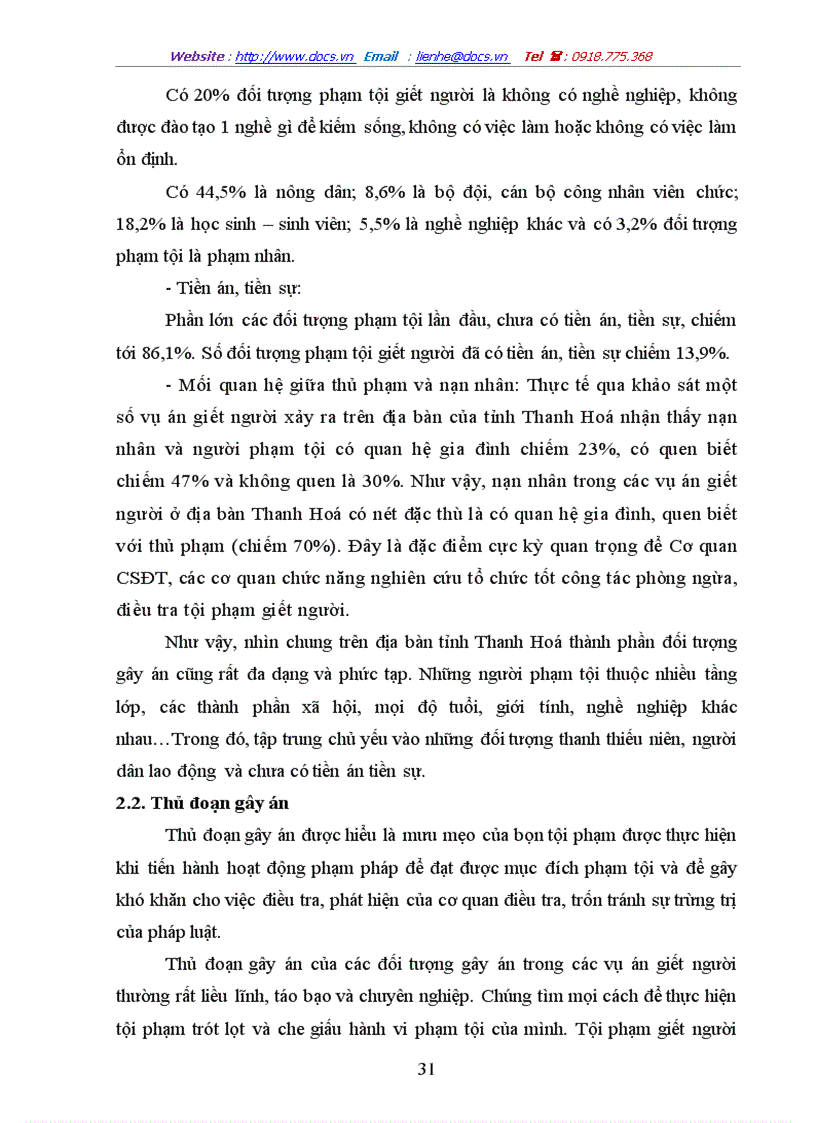 image for page Thực trạng điều tra các vụ án giết người trên địa bàn tỉnh Thanh Hoá