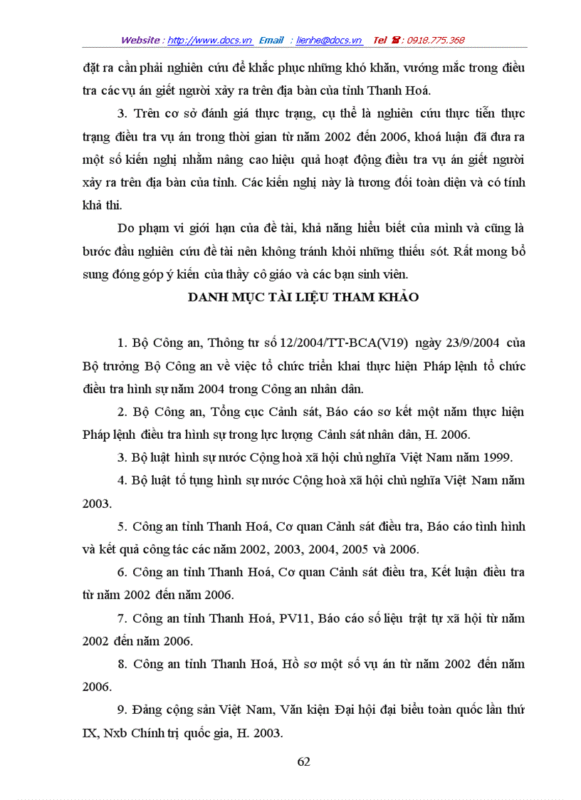 image for page Thực trạng điều tra các vụ án giết người trên địa bàn tỉnh Thanh Hoá