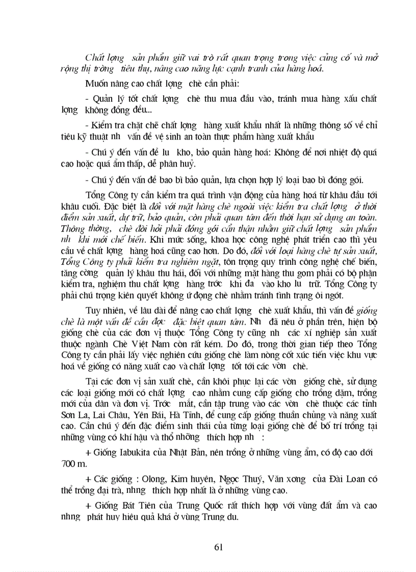 image for page Phương hướng và giải pháp chủ yếu đẩy mạnh hoạt động xuất khẩu chè ở Tổng Công ty chè Việt Nam trong thời gian tới