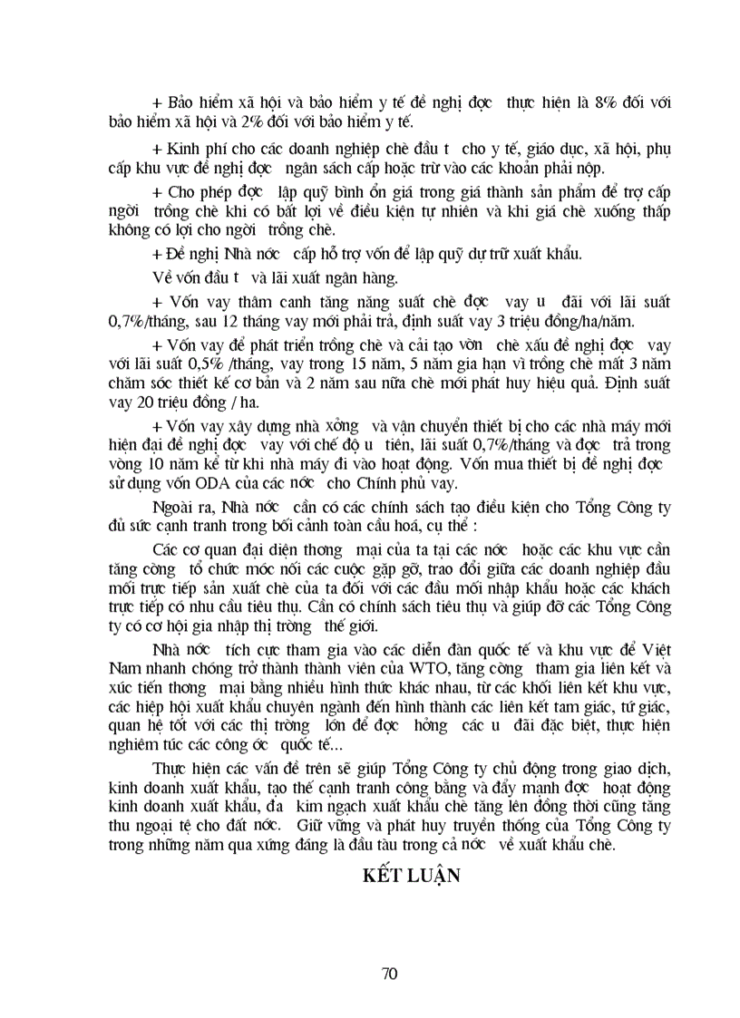 image for page Phương hướng và giải pháp chủ yếu đẩy mạnh hoạt động xuất khẩu chè ở Tổng Công ty chè Việt Nam trong thời gian tới