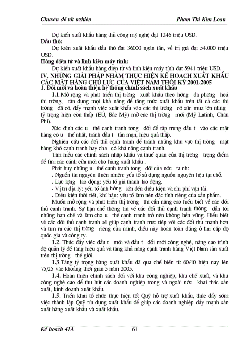 image for page Giải pháp thực hiện kế hoạch xuất khẩu các mặt hàng chủ lực của Việt Nam thời kỳ 2001 2005
