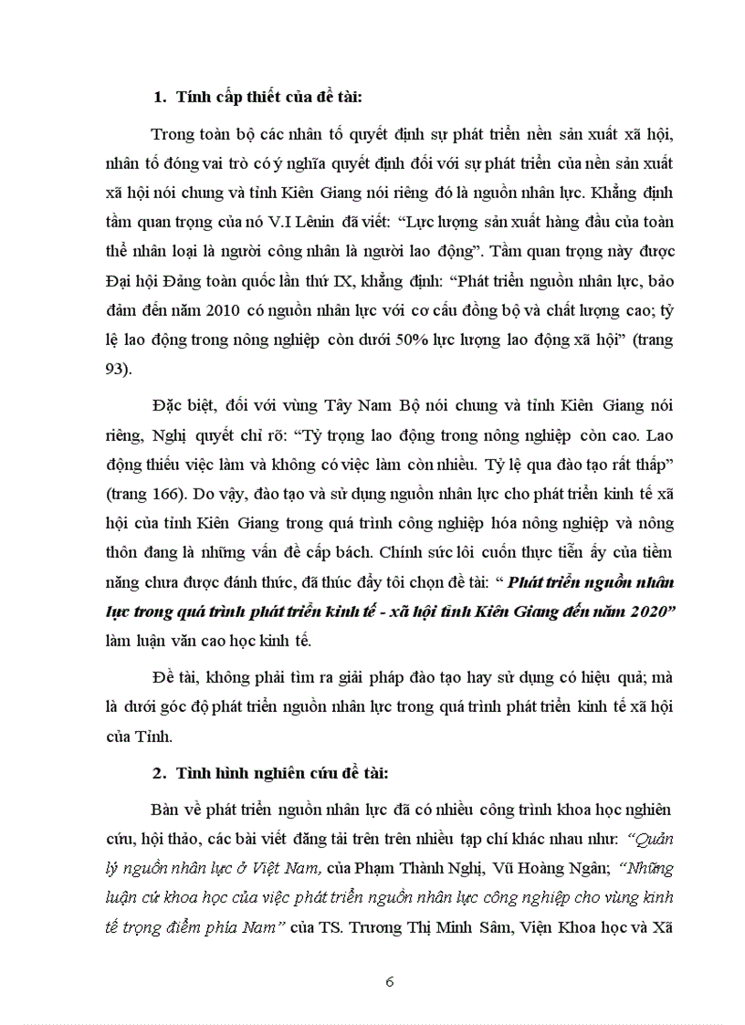 image for page Phát triển nguồn nhân lực trong quá trình phát triển kinh tế xã hội tỉnh Kiên Giang đến năm 2020
