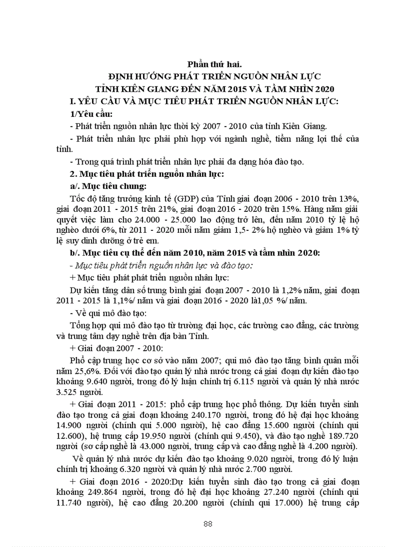 image for page Phát triển nguồn nhân lực trong quá trình phát triển kinh tế xã hội tỉnh Kiên Giang đến năm 2020