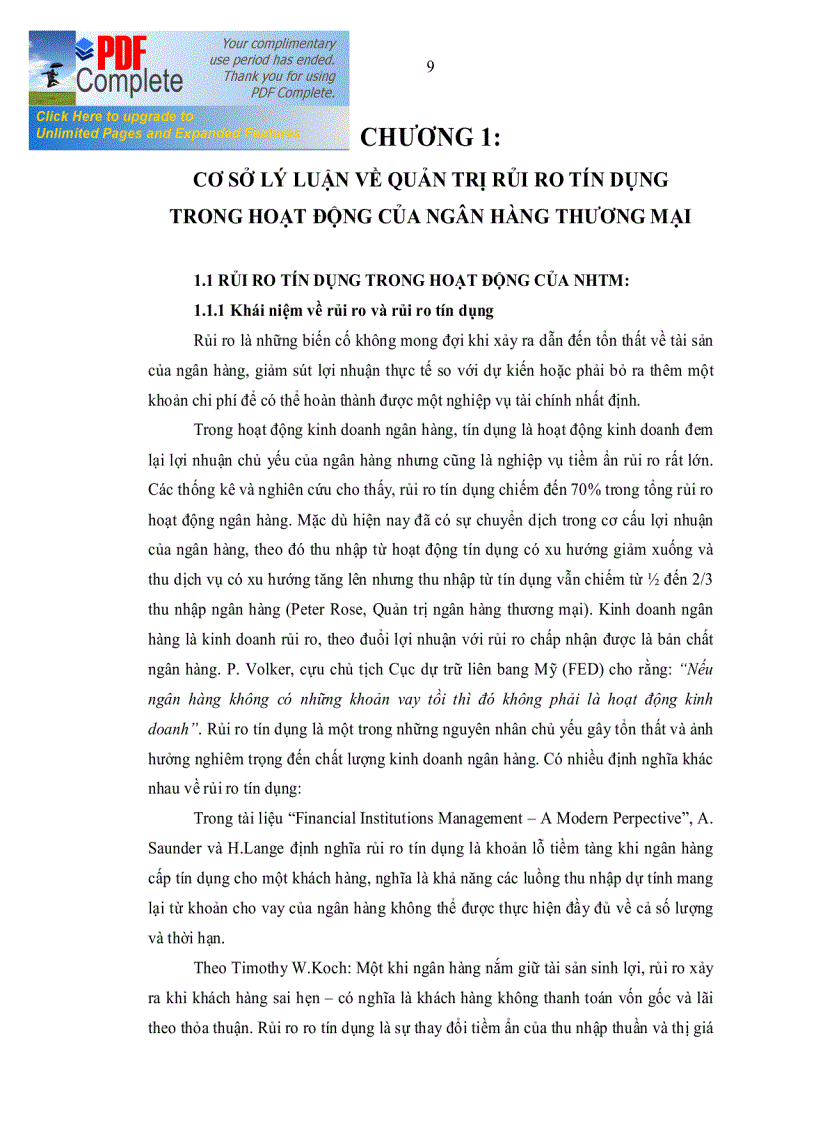 image for page Nâng cao hiệu quả quản trị rủi ro tín dụng tại Ngân hàng TMCP Ngoại thương Việt Nam