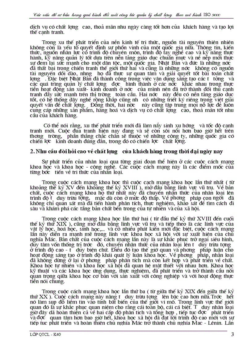 Những biện pháp cơ bản trong đổi mơi công tác quản ly chất lượng theo mô hình iso 9000