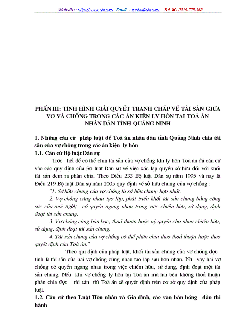 image for page Thực tiễn giải quyết tranh chấp về tài sản giữa vợ và chồng trong các án kiện ly hôn