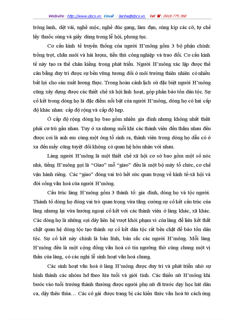 image for page Đặc trưng văn hoá của người h mông