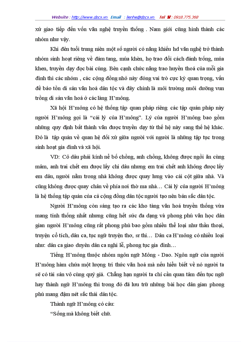 image for page Đặc trưng văn hoá của người h mông