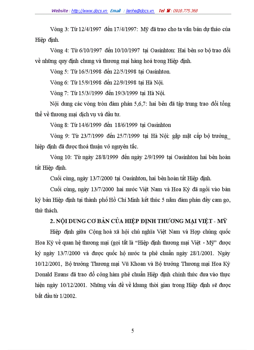 Tìm hiểu mối quan hệ kinh tế việt nam hoa kỳ qua hiệp định thương mại vịêt mỹ tháng 7 2000