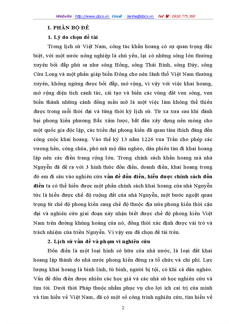 image for page Chính sách khẩn hoang của triều nguyễn dưới thời vua minh mệnh