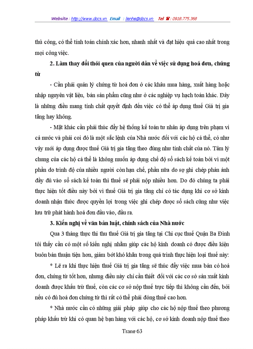 image for page Bàn về công tác quản lí thu thuế giá trị gia tăng ở khu vực kinh tế cá thể trên địa bàn quận Ba Đình