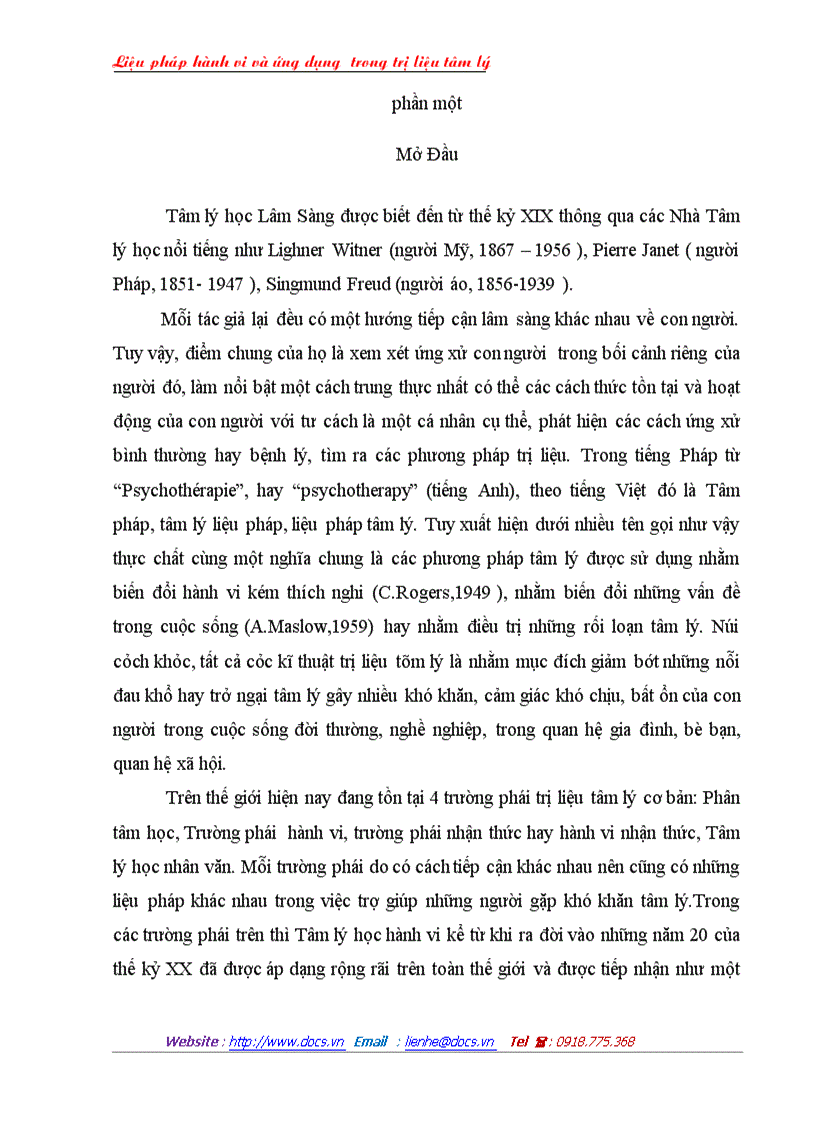 image for page Liệu pháp hành vi và ứng dụng trong trị liệu tâm lý