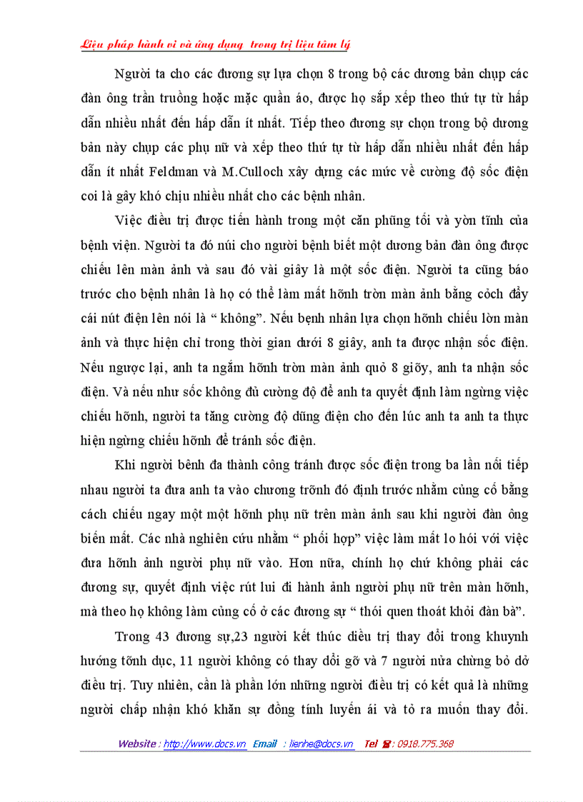 image for page Liệu pháp hành vi và ứng dụng trong trị liệu tâm lý