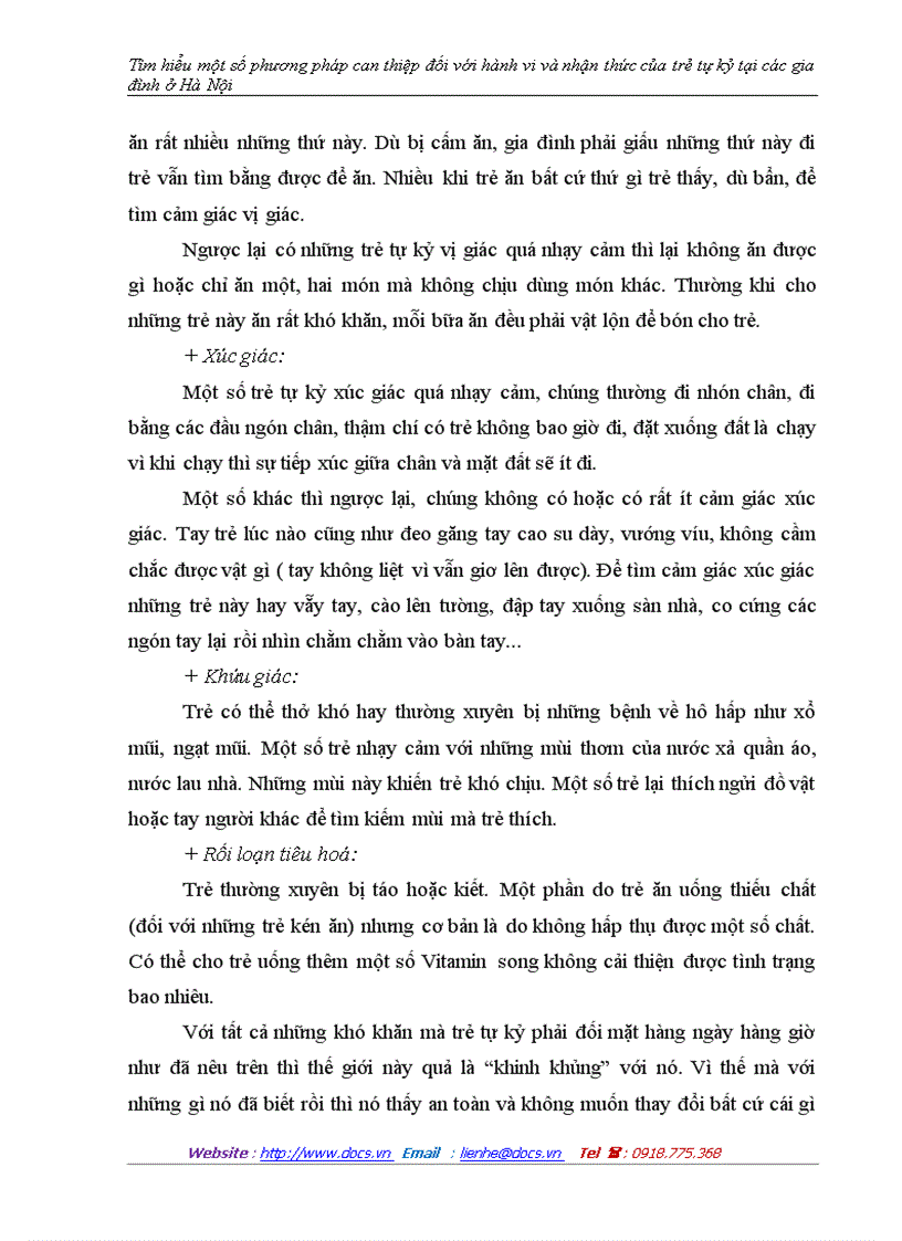 image for page Tìm hiểu một số phương pháp can thiệp đối với hành vi và nhận thức của trẻ tự kỷ tại các gia đình ở Hà Nội