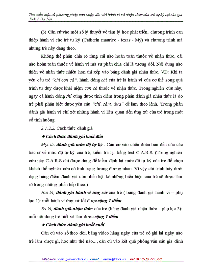 image for page Tìm hiểu một số phương pháp can thiệp đối với hành vi và nhận thức của trẻ tự kỷ tại các gia đình ở Hà Nội