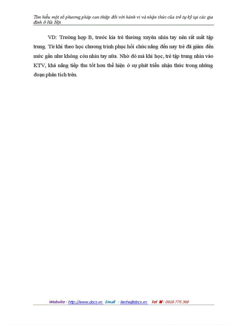 image for page Tìm hiểu một số phương pháp can thiệp đối với hành vi và nhận thức của trẻ tự kỷ tại các gia đình ở Hà Nội