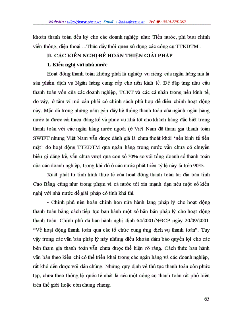 image for page Một số vấn đề về thanh toán không dùng tiền mặt tại Ngân hàng đầu tư phát triển NHĐT PT Cao Bằng Thực trạng và giải pháp