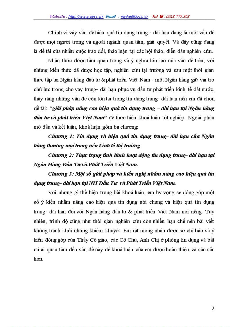 image for page Giải pháp nâng cao hiệu quả tín dụng trung dài hạn tại Ngân hàng đầu tư và phát triển Việt Nam