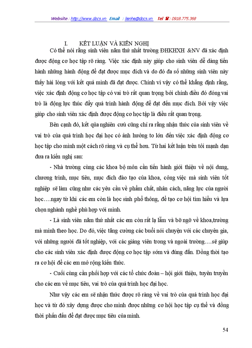 image for page Động cơ học tập của sinh viên năm thứ nhất Trường đại học khoa học xã hội và nhân văn
