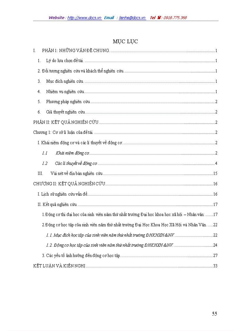 image for page Động cơ học tập của sinh viên năm thứ nhất Trường đại học khoa học xã hội và nhân văn