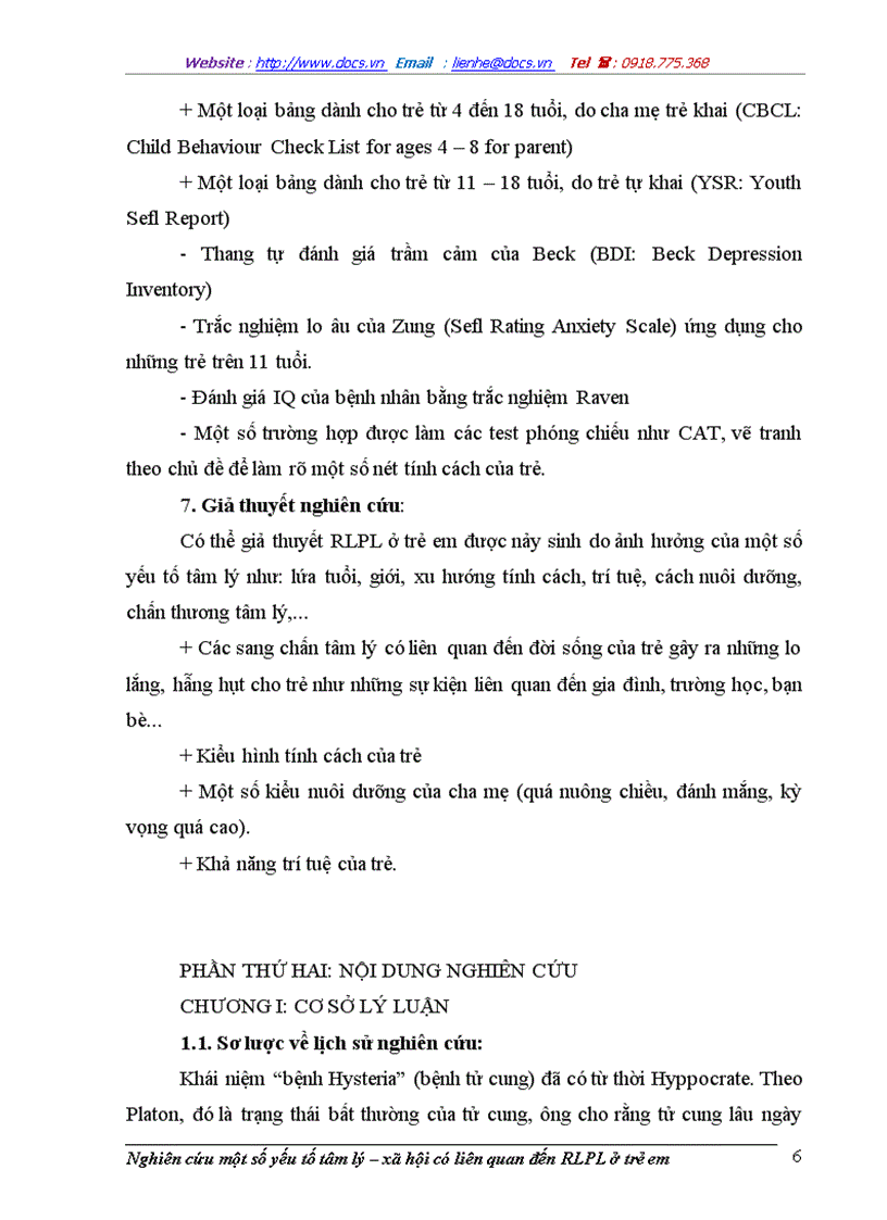 image for page Nghiên cứu một số yếu tố tâm lý xã hội có liên quan đến rối loạn phân ly ở trẻ em