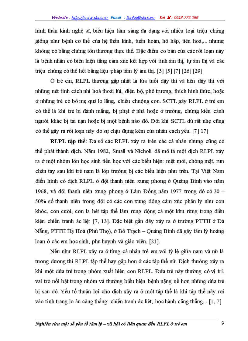 image for page Nghiên cứu một số yếu tố tâm lý xã hội có liên quan đến rối loạn phân ly ở trẻ em