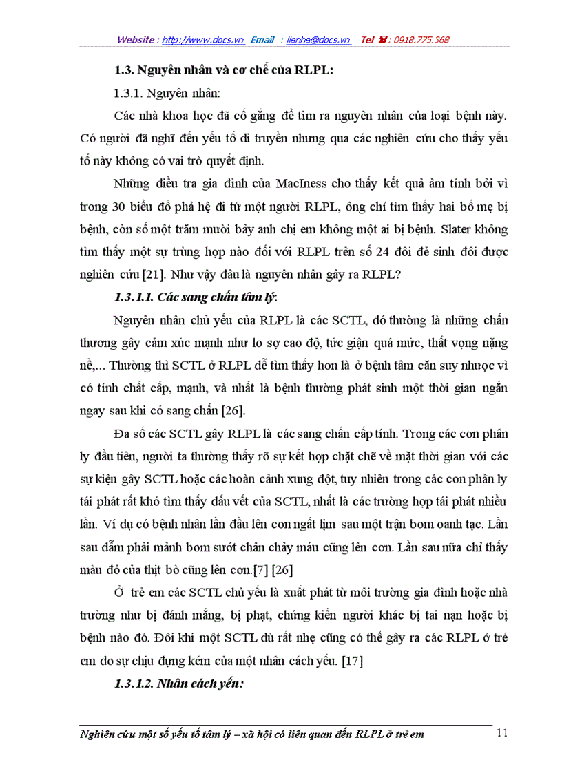 image for page Nghiên cứu một số yếu tố tâm lý xã hội có liên quan đến rối loạn phân ly ở trẻ em